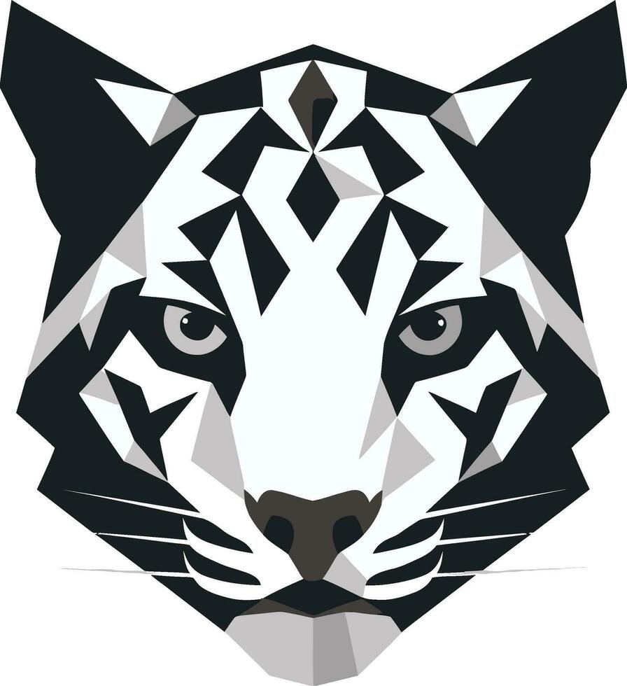 de ébano intriga ocelote icono en vector místico cazador negro ocelote logo majestad