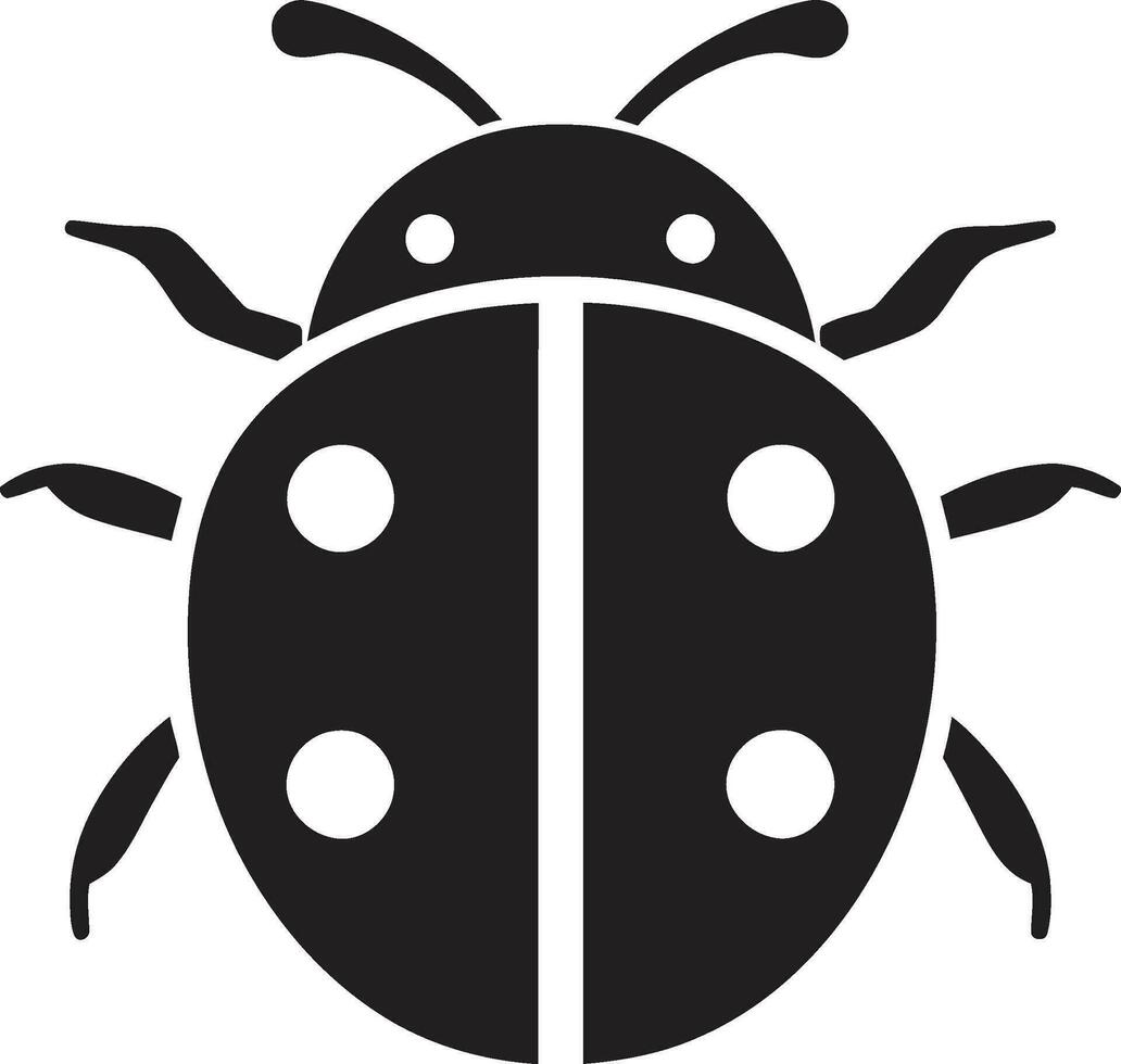 Timeless Marvel Unveiled The Sleek Ladybugs Emblematic Art Classic Simplicity The Ladybugs Monochrome Crest in Shadows vector