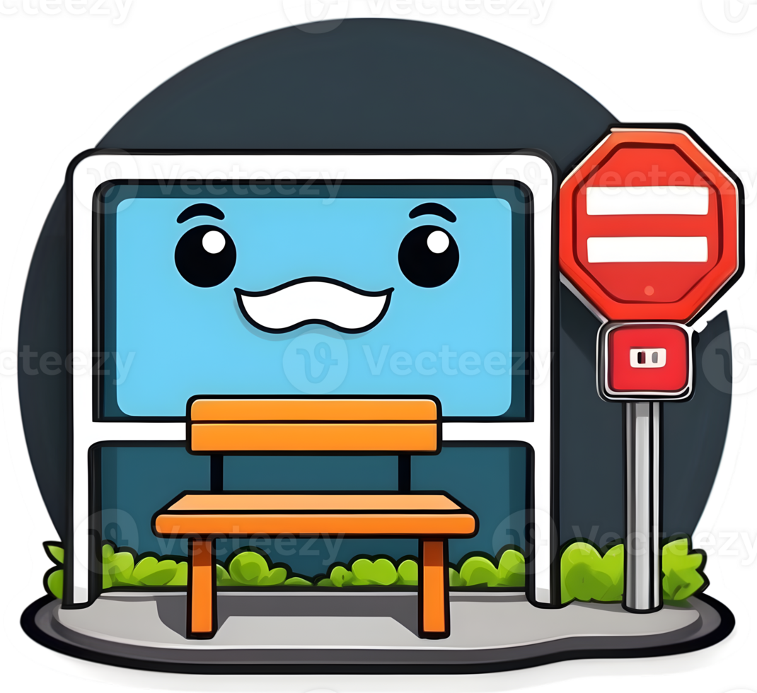 stop sign with trees and plants on it ai generative png
