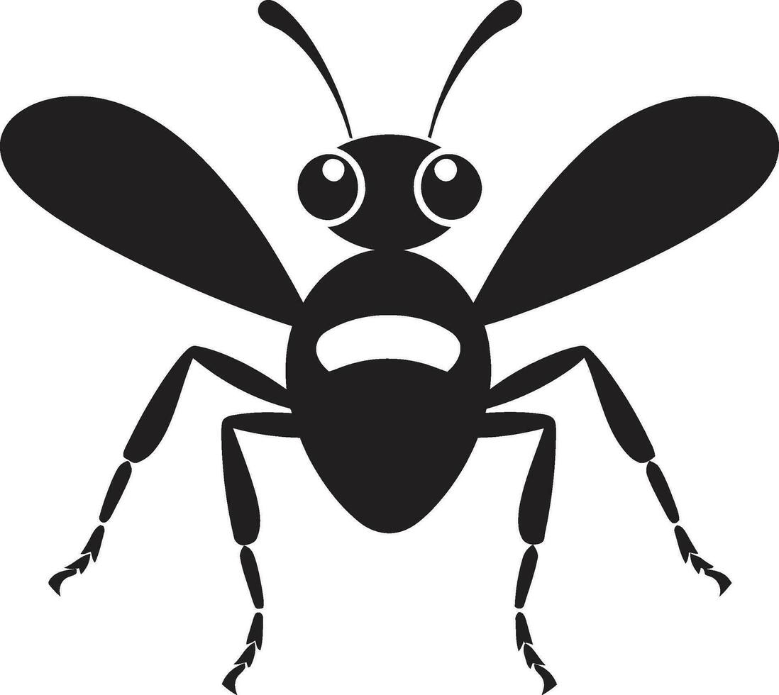 Minimalistic Majesty Black Ant Vector Symbol Elegance in Simplicity Black Ant Vector Design