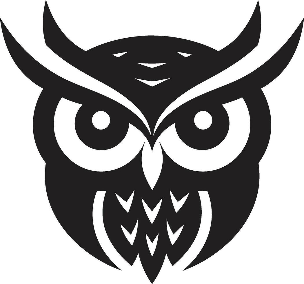 Whimsical Owl Logo Design Owl Nestled in Trees vector