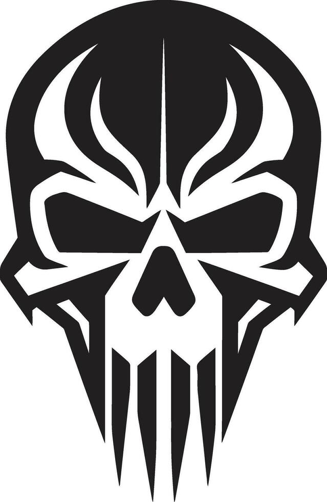 Urban Attitude Slick Black and Stylish Skull Art Chic and Groovy Funky Fusion in Monochrome Skullhead vector