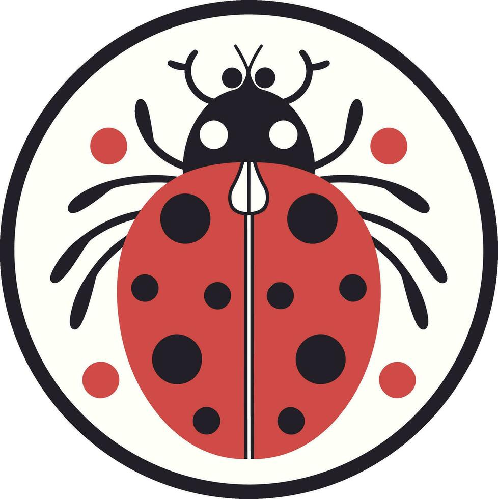 Timeless Charm Unveiled The Ladybugs Emblematic Profile Whispers of Symmetry The Ladybugs Iconic Beauty in Shadows vector