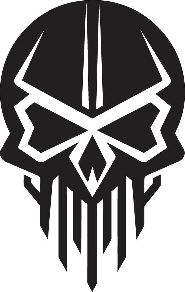 Slick Skullhead A Monochromatic Masterpiece of Cool and Funk Groovy Attitude Black Vector Skullhead with Style and Swagger