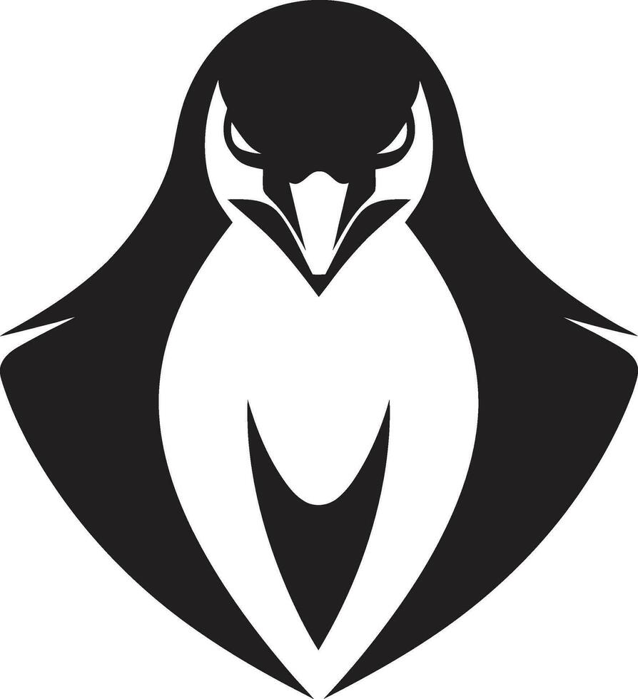 noir belleza en el congelado mundo pingüino íconos glacial apelación elegante antártico embajadores negro vector pingüino logos tributo