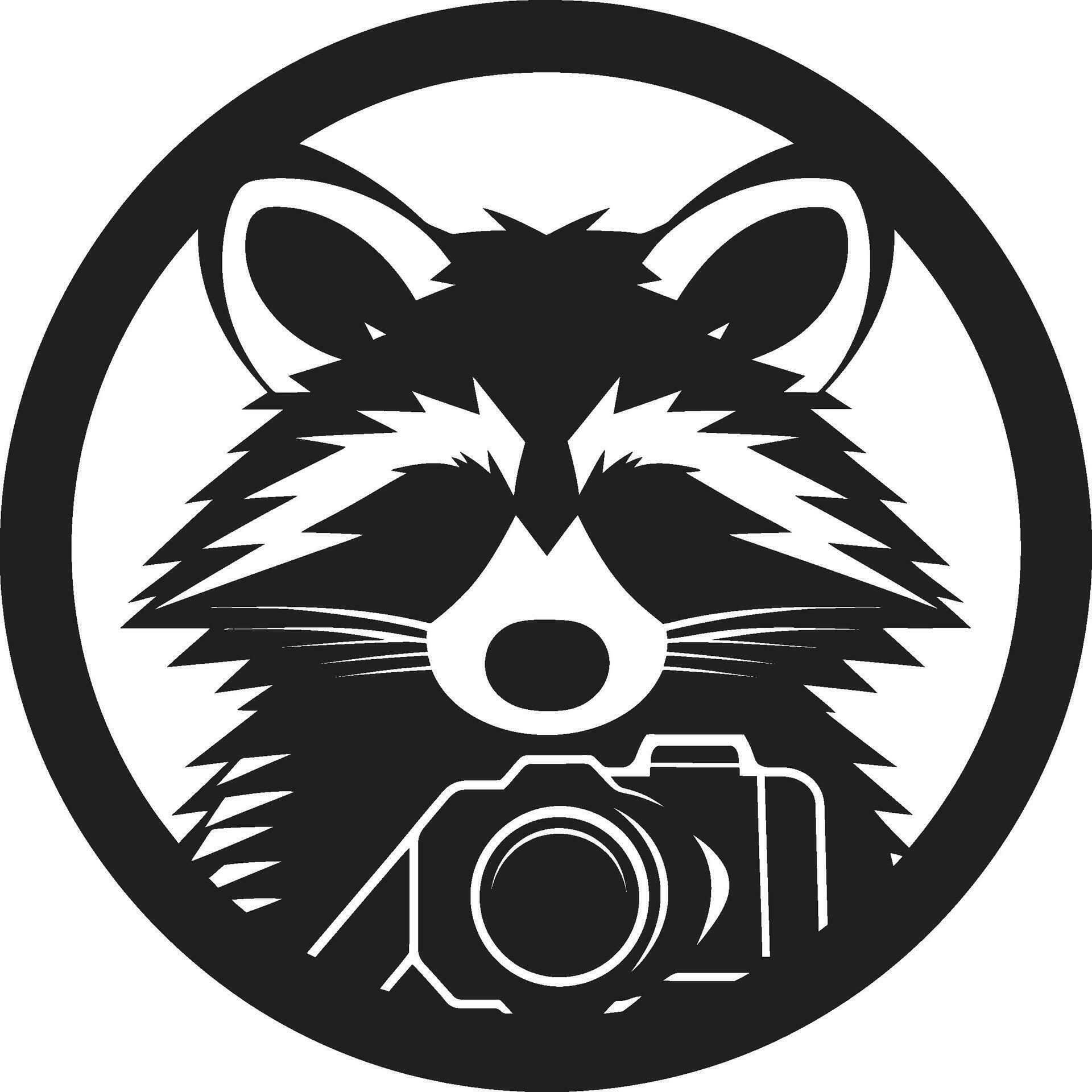 Whimsical Black Masked Bandit Insignia Xenial Raccoon Symbolic Mark