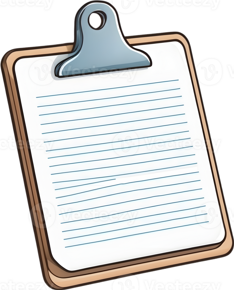 clipboard with pencil and checklist png ai generative