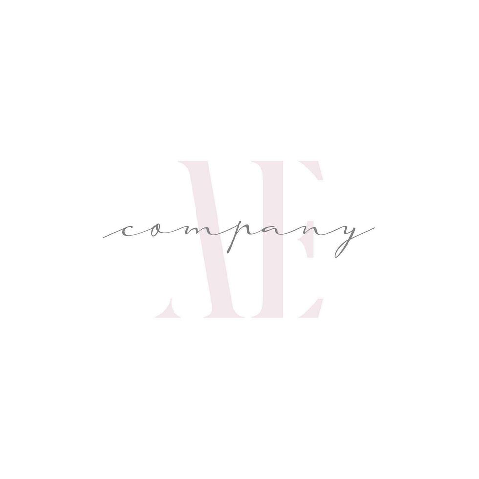 AE Beauty Initial Template Vector Design
