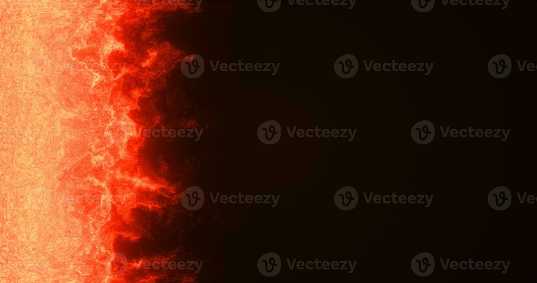 Abstract yellow orange flame fire energy magical from smoke fog glowing bright electric small particles flying dots on a black background photo