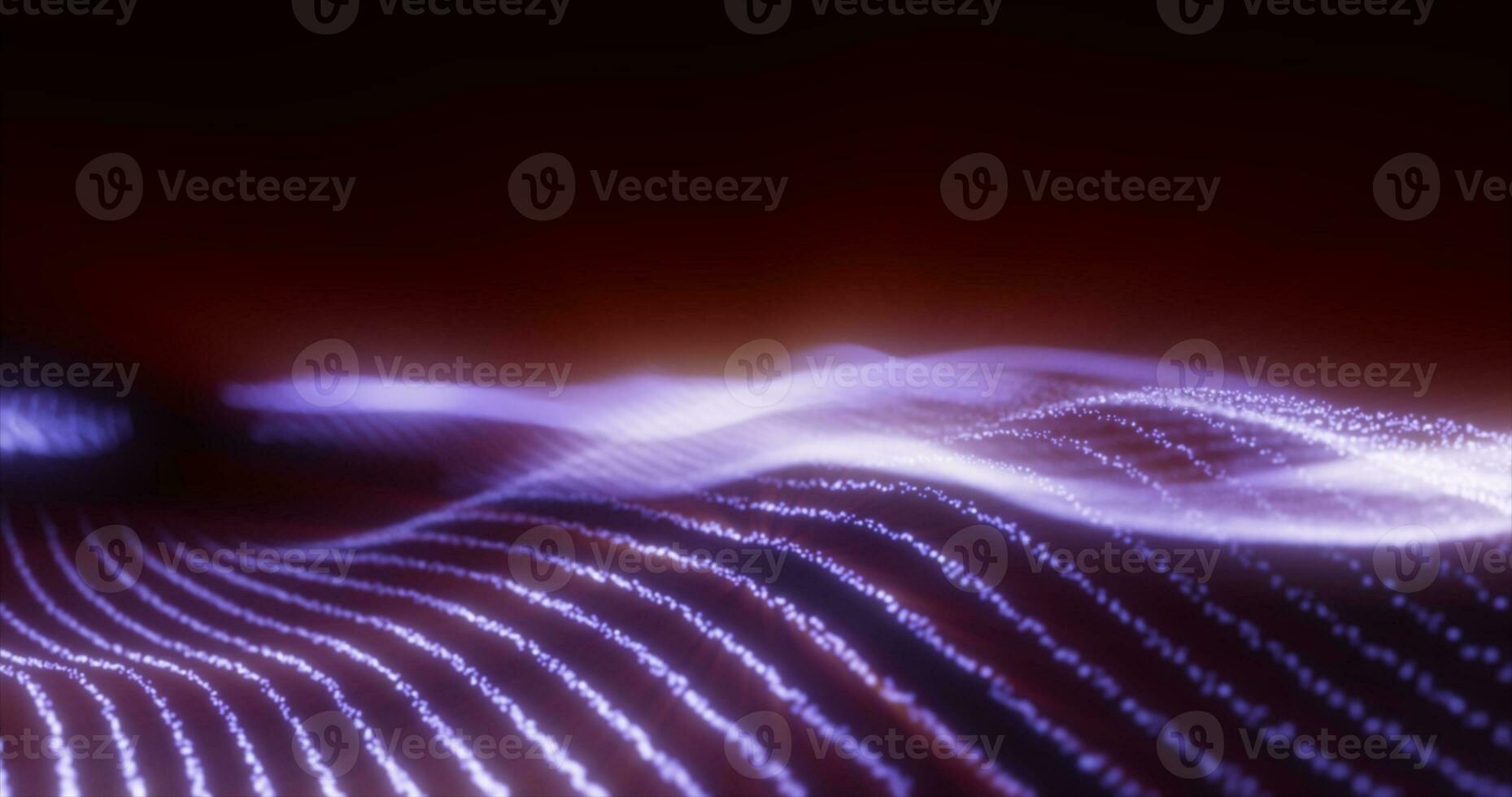 Abstract purple energy magic waves from glowing particles and lines futuristic hi-tech background photo