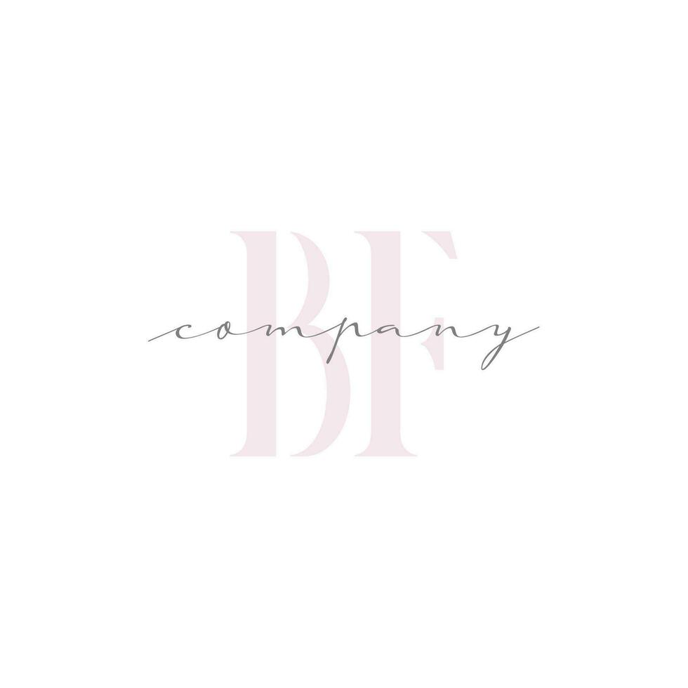 BF Beauty Initial Template Vector Design