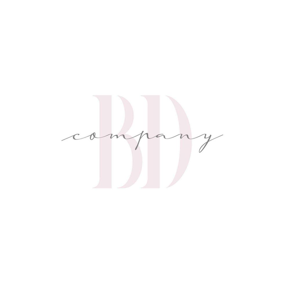 BD Beauty Initial Template Vector Design