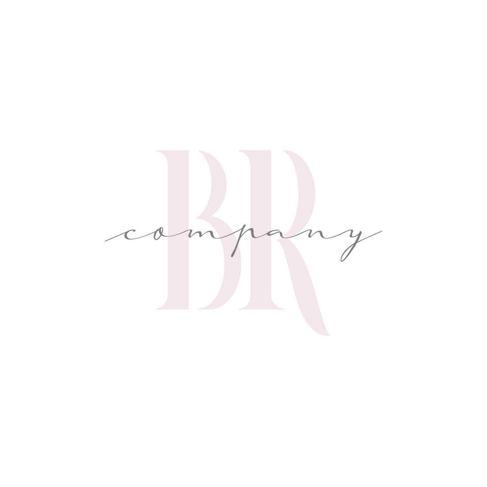 BR Beauty Initial Template Vector Design