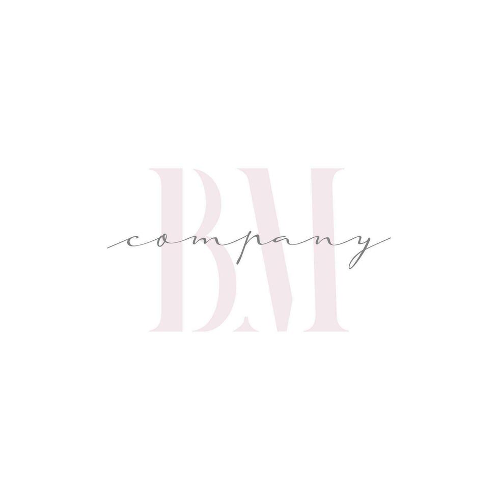BM Beauty Initial Template Vector Design