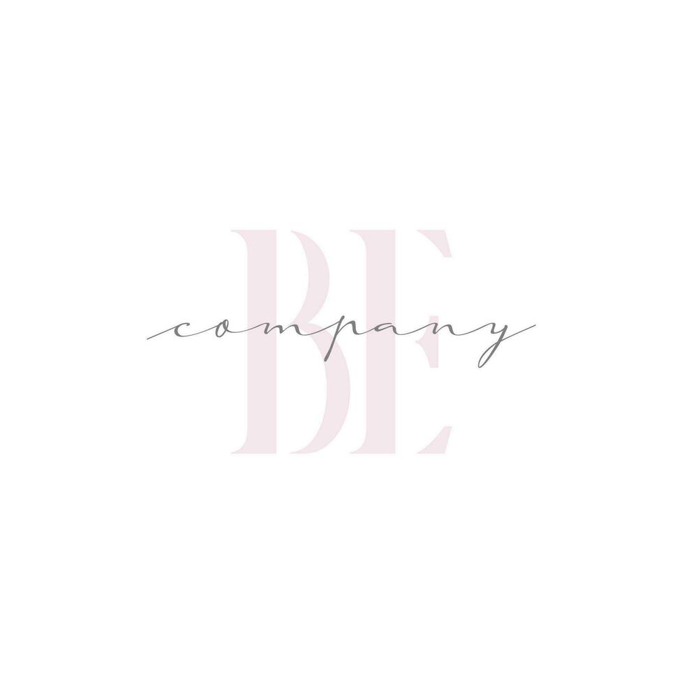 BE Beauty Initial Template Vector Design