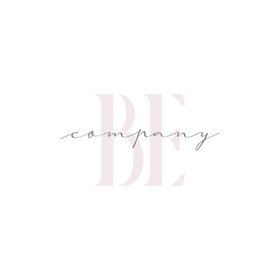 BE Beauty Initial Template Vector Design