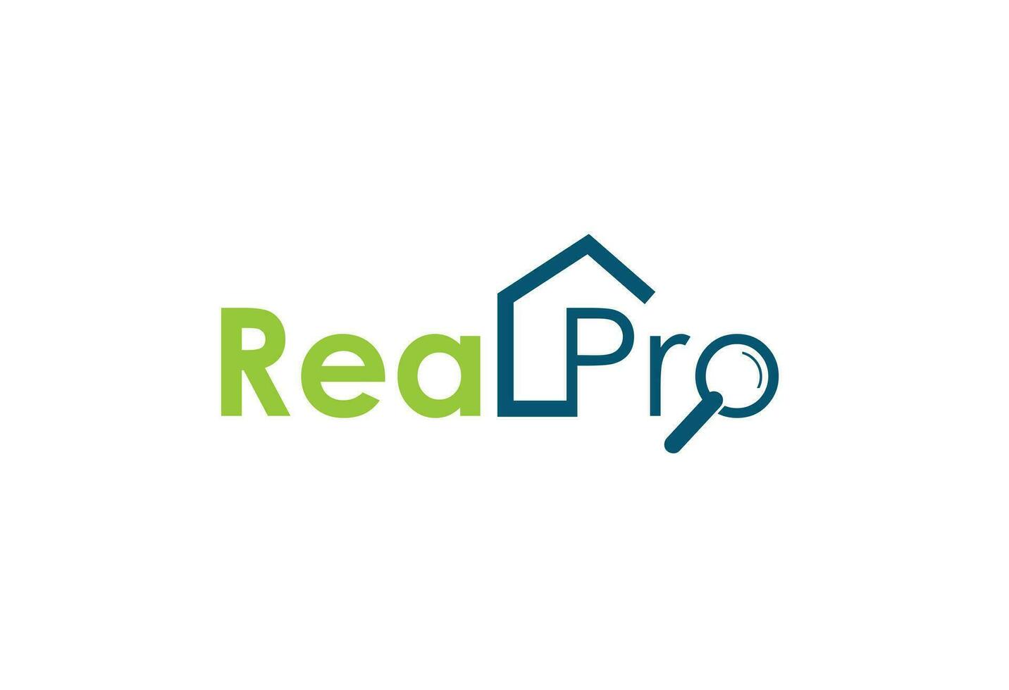 real Pro hogar cuidado o corredor de bienes raíces logo vector