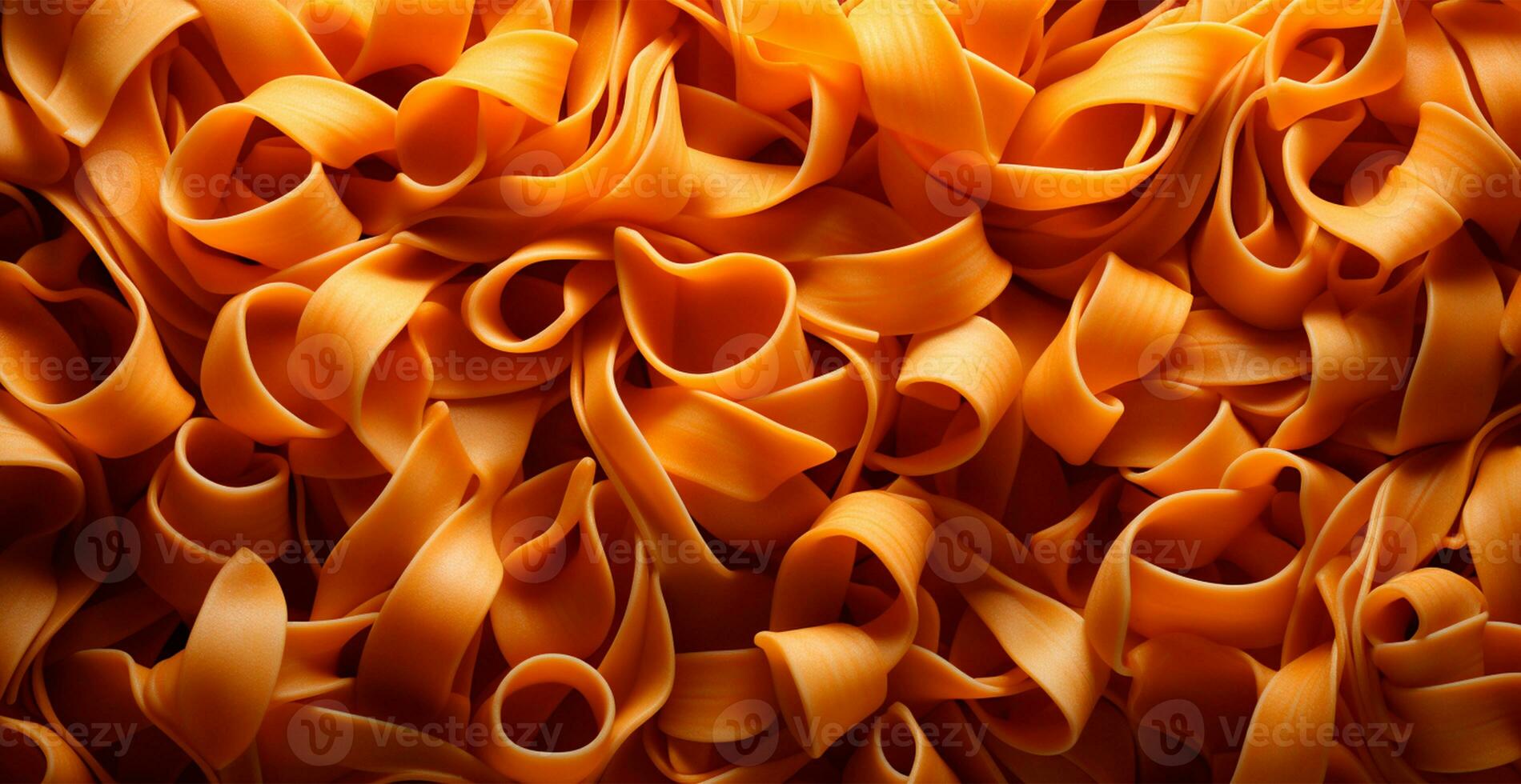Pasta top view, food background - AI generated image photo