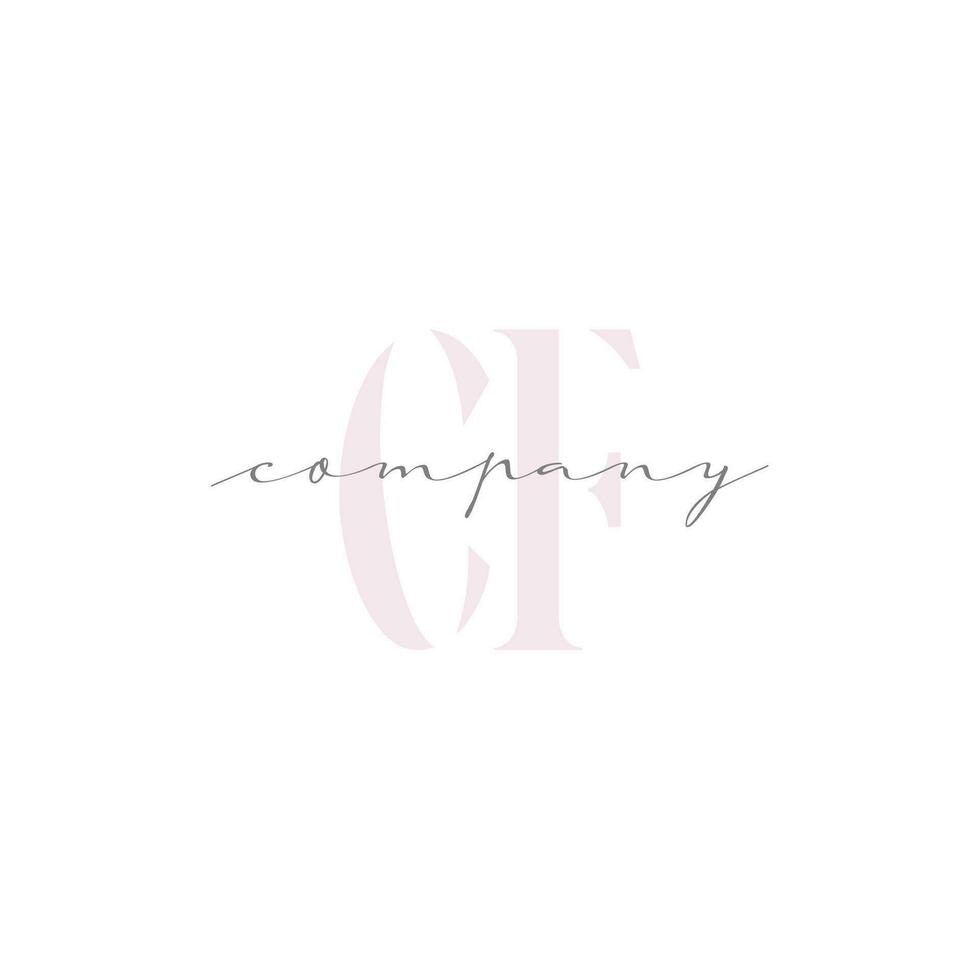 CF Beauty Initial Template Vector Design