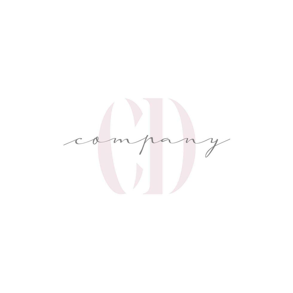 CD Beauty Initial Template Vector Design