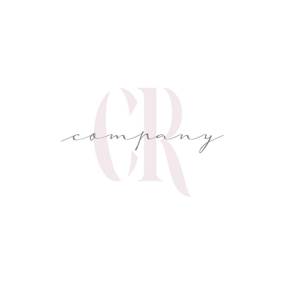 CR Beauty Initial Template Vector Design