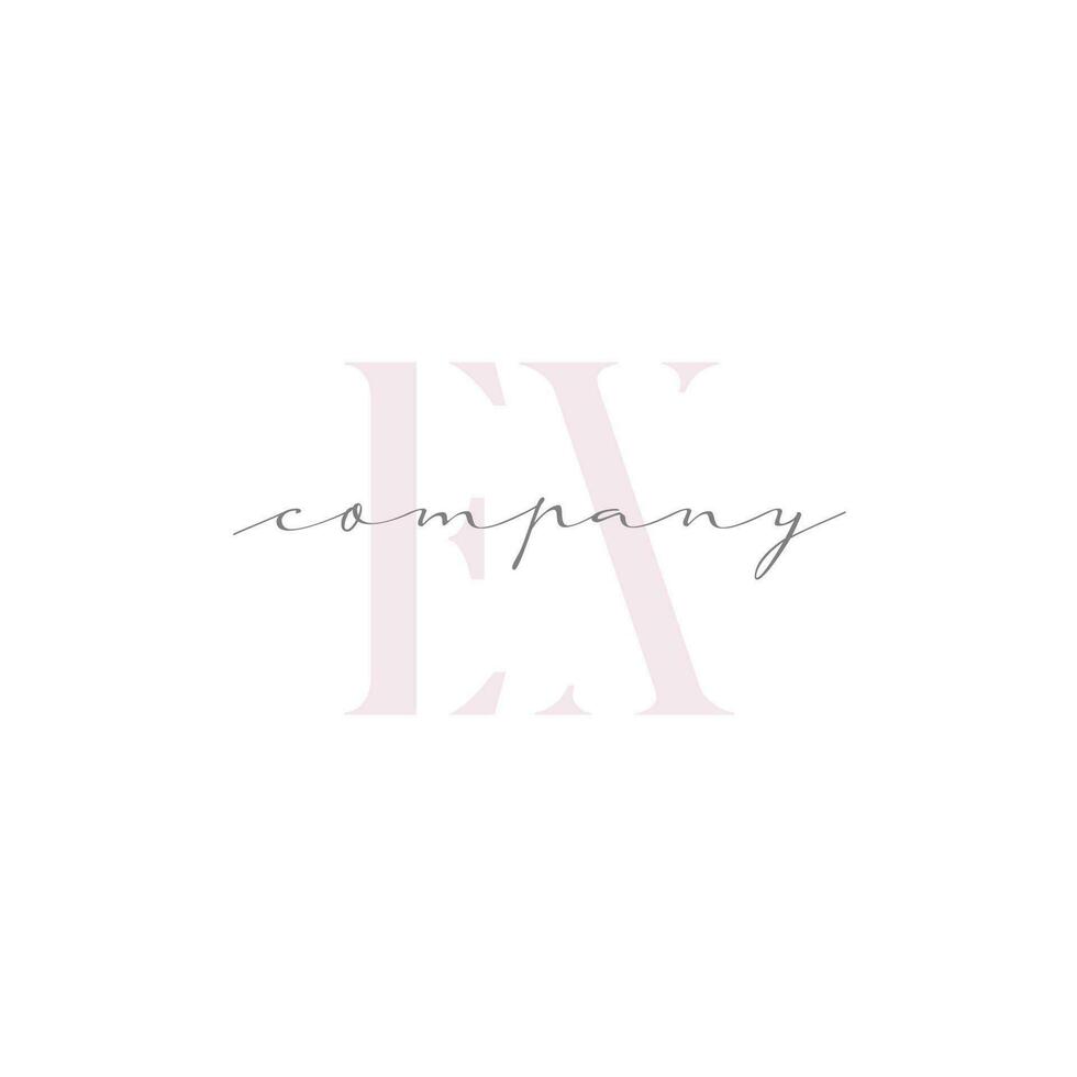 EX Beauty Initial Template Vector Design