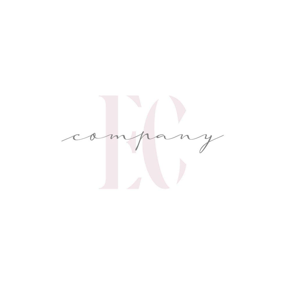 EC Beauty Initial Template Vector Design