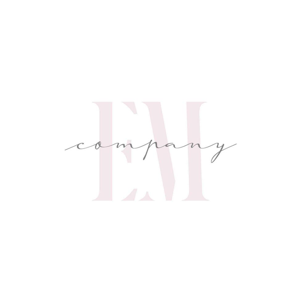 EM Beauty Initial Template Vector Design