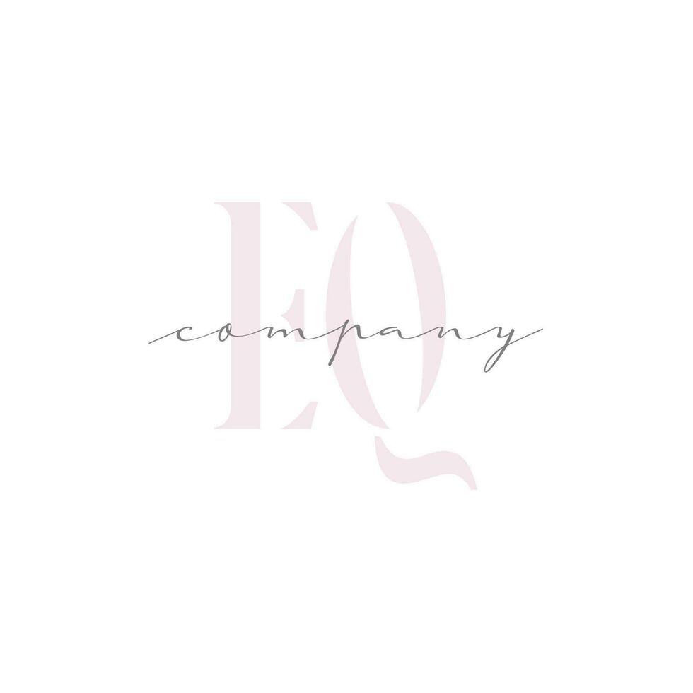 EQ Beauty Initial Template Vector Design