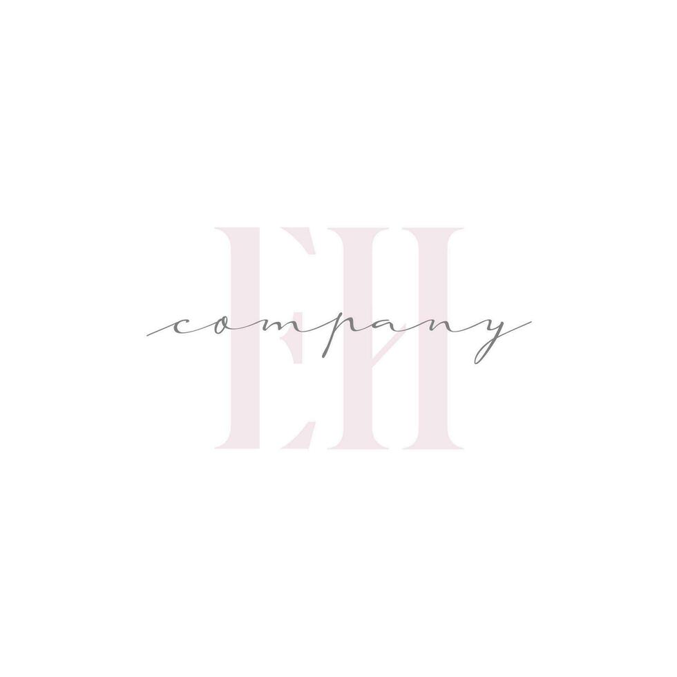 EH Beauty Initial Template Vector Design