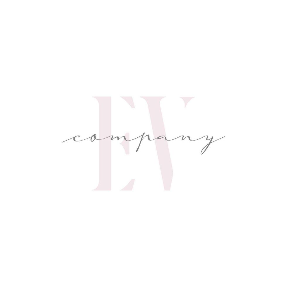EV Beauty Initial Template Vector Design