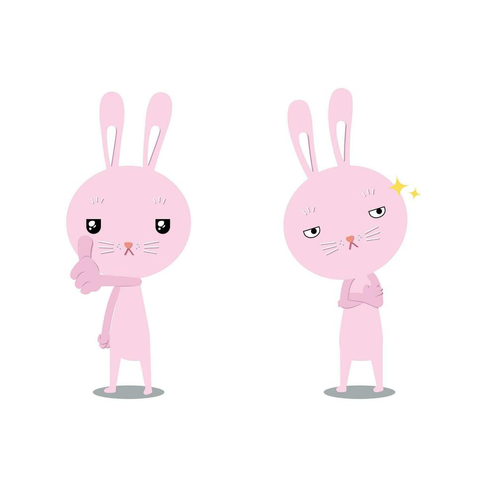 Rabbit pink Smart and Verygood vector