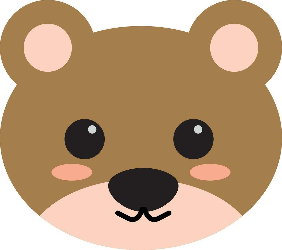Face of a baby bear vector