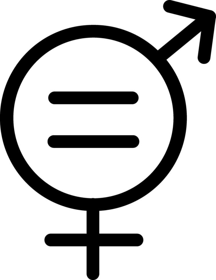 Simple minimalist gender equality symbols vector