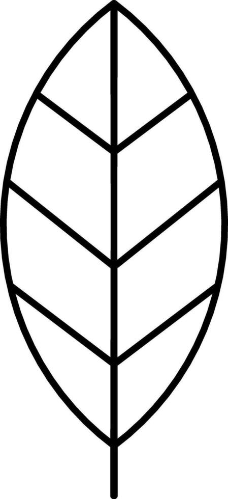 A silhouette of a minimalist style leaf vector