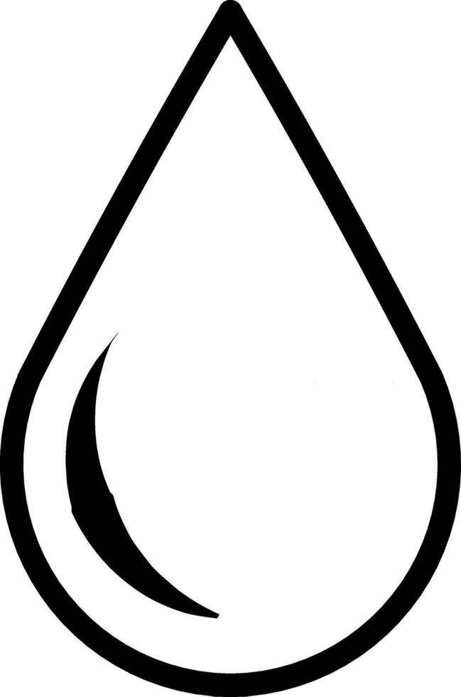 Minimalist water drop for logos vector