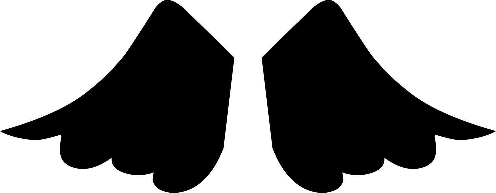 Minimalist silhouette of an angel's wings vector