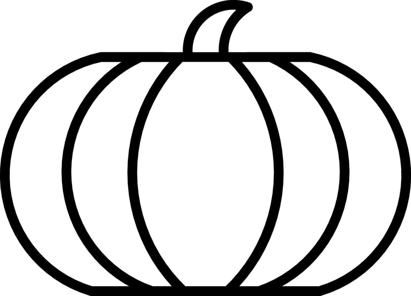 Minimalist silhouette of a pumpkin vector