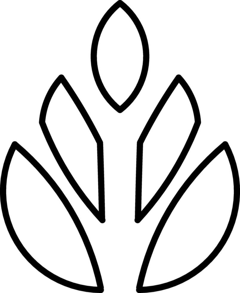 Minimalist decorative leaves for logos vector