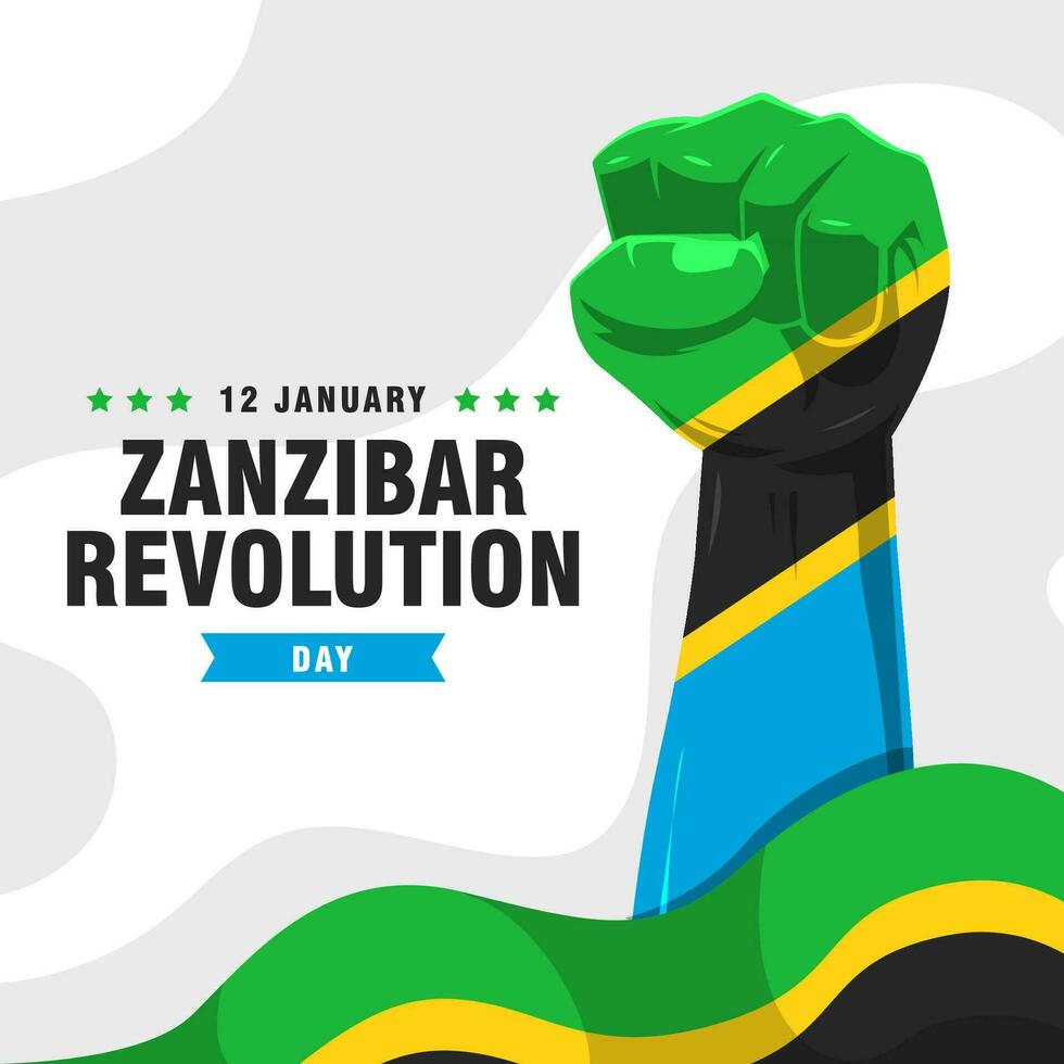 Happy Zanzibar Revolution Day. The Day of Tanzania illustration vector background. Vector eps 10