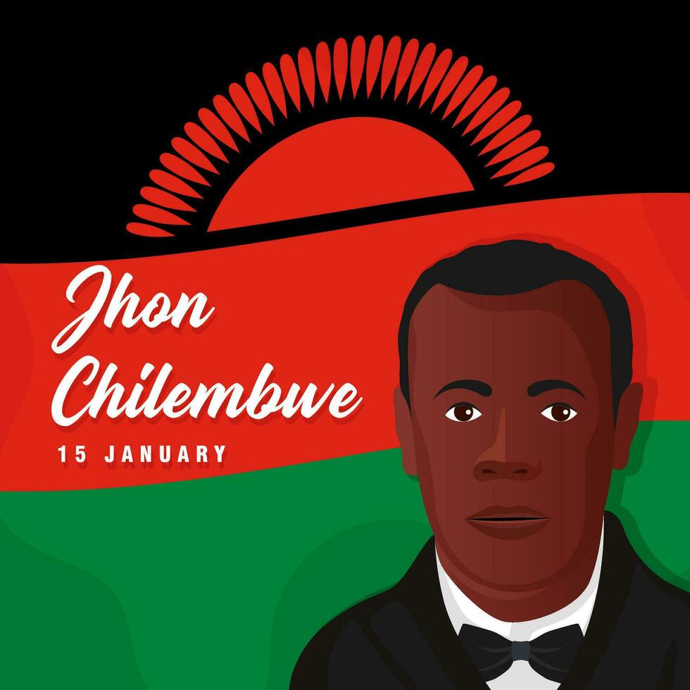 Jhon Chilembwe Day. The Day of Malawi Jhon Chilembwe illustration vector background. Vector eps 10