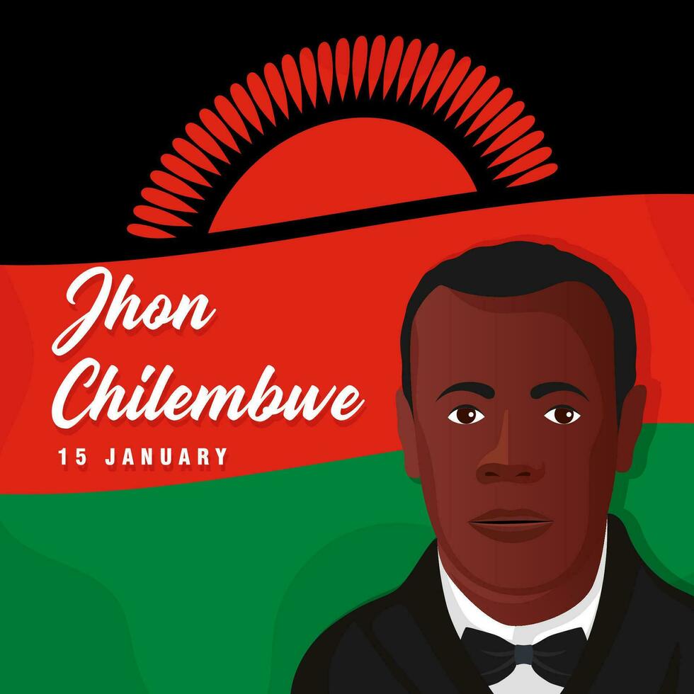 jhon chilembwe día. el día de malawi jhon chilembwe ilustración vector antecedentes. vector eps 10