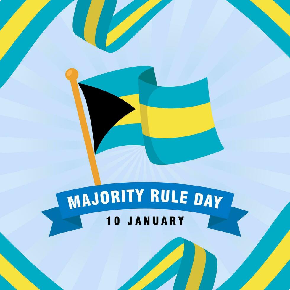 Happy Bahamas Majority Rule Day. The Day of Bahamas illustration vector background. Vector eps 10