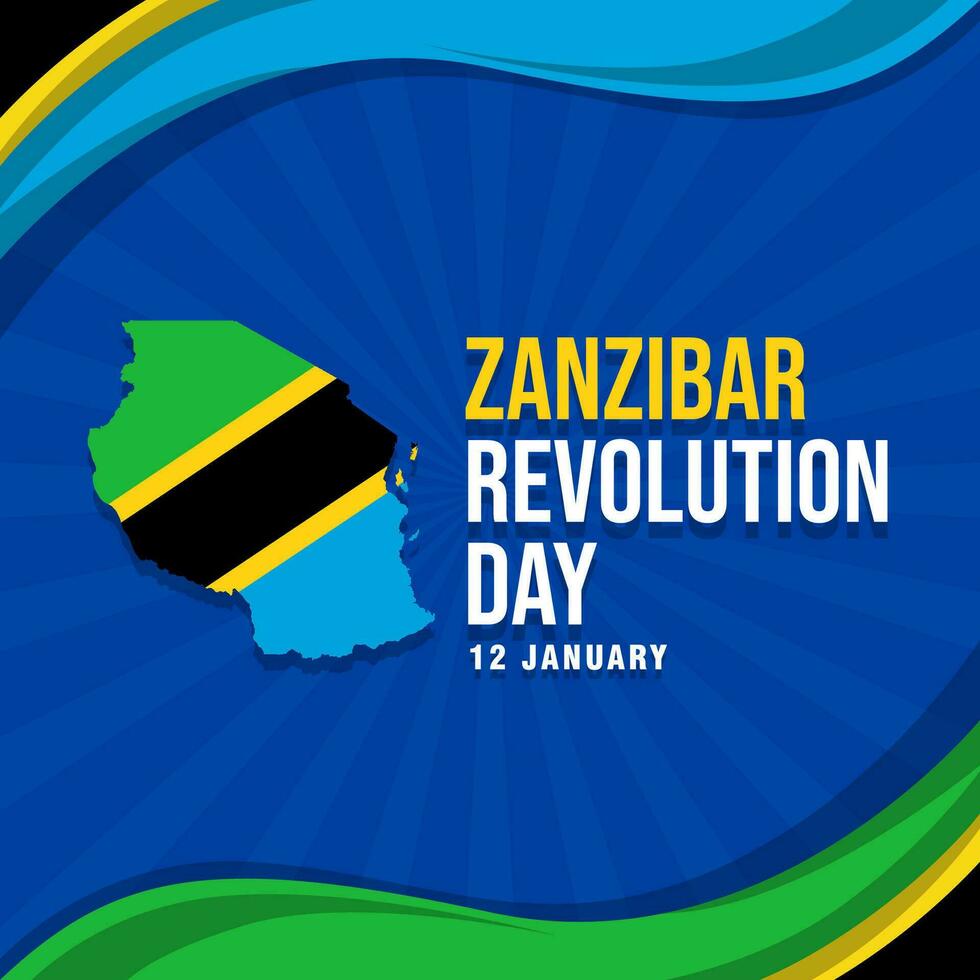 contento zanzibar revolución día. el día de Tanzania ilustración vector antecedentes. vector eps 10