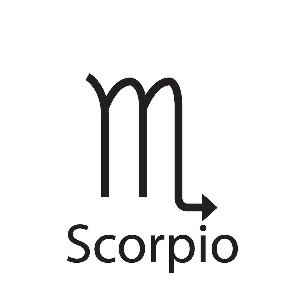scorpio zodiac symbol icon vector