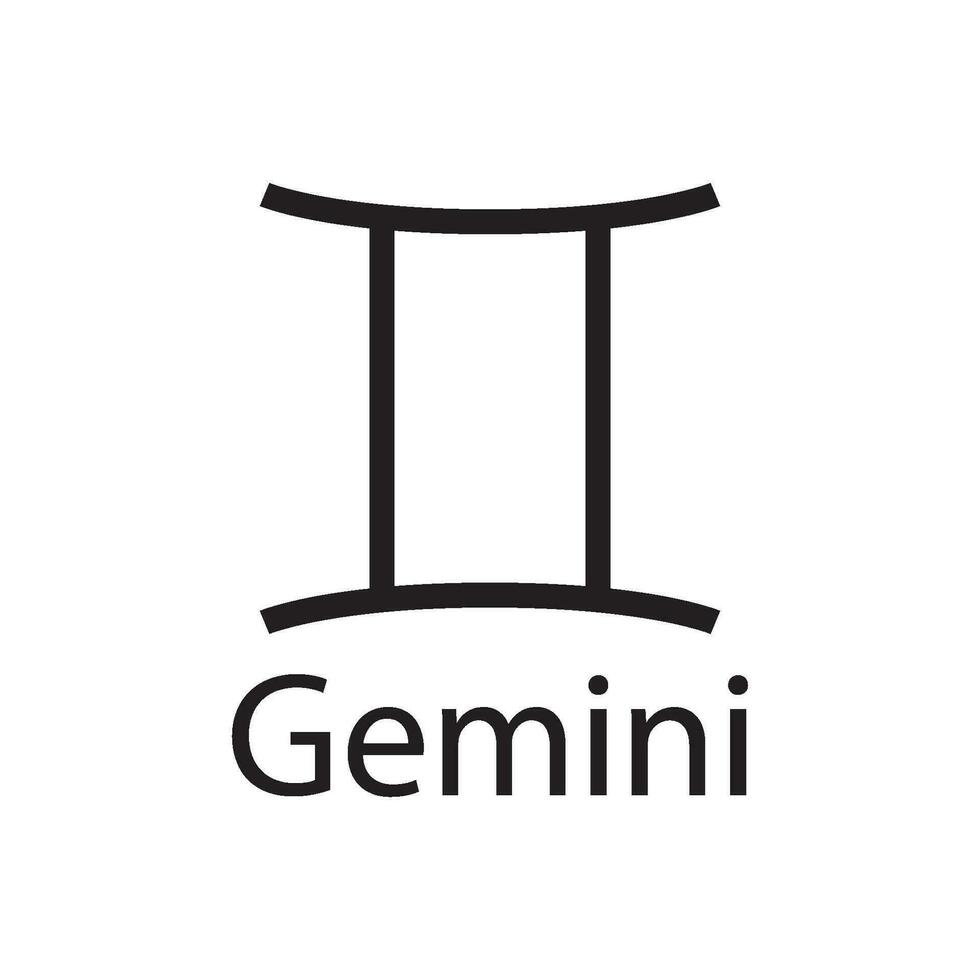 gemini zodiac symbol icon vector