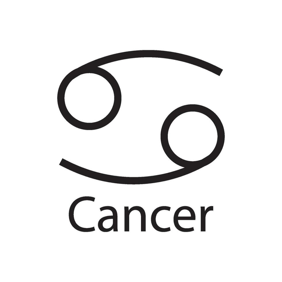 cáncer zodíaco símbolo icono vector