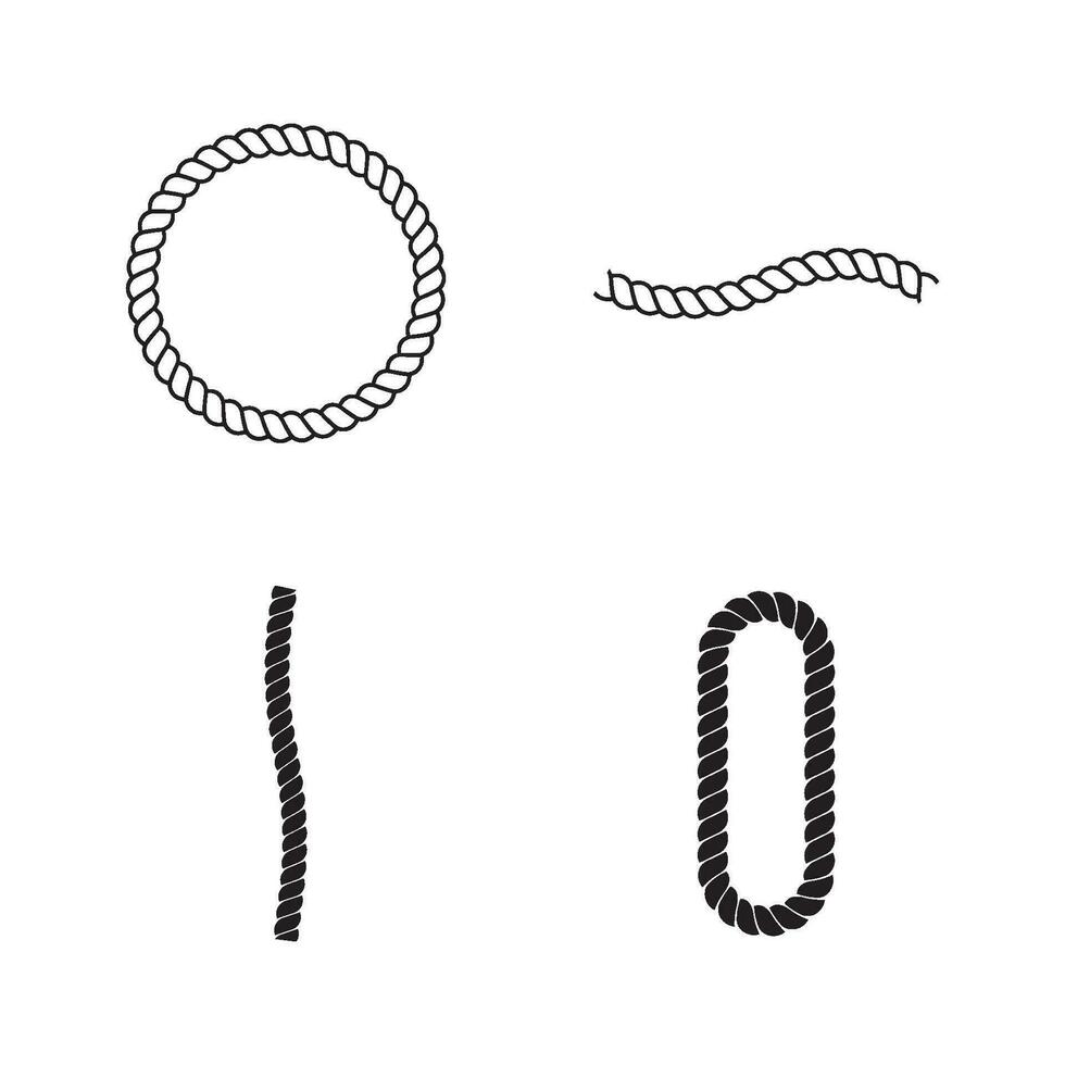 rope icon set vector