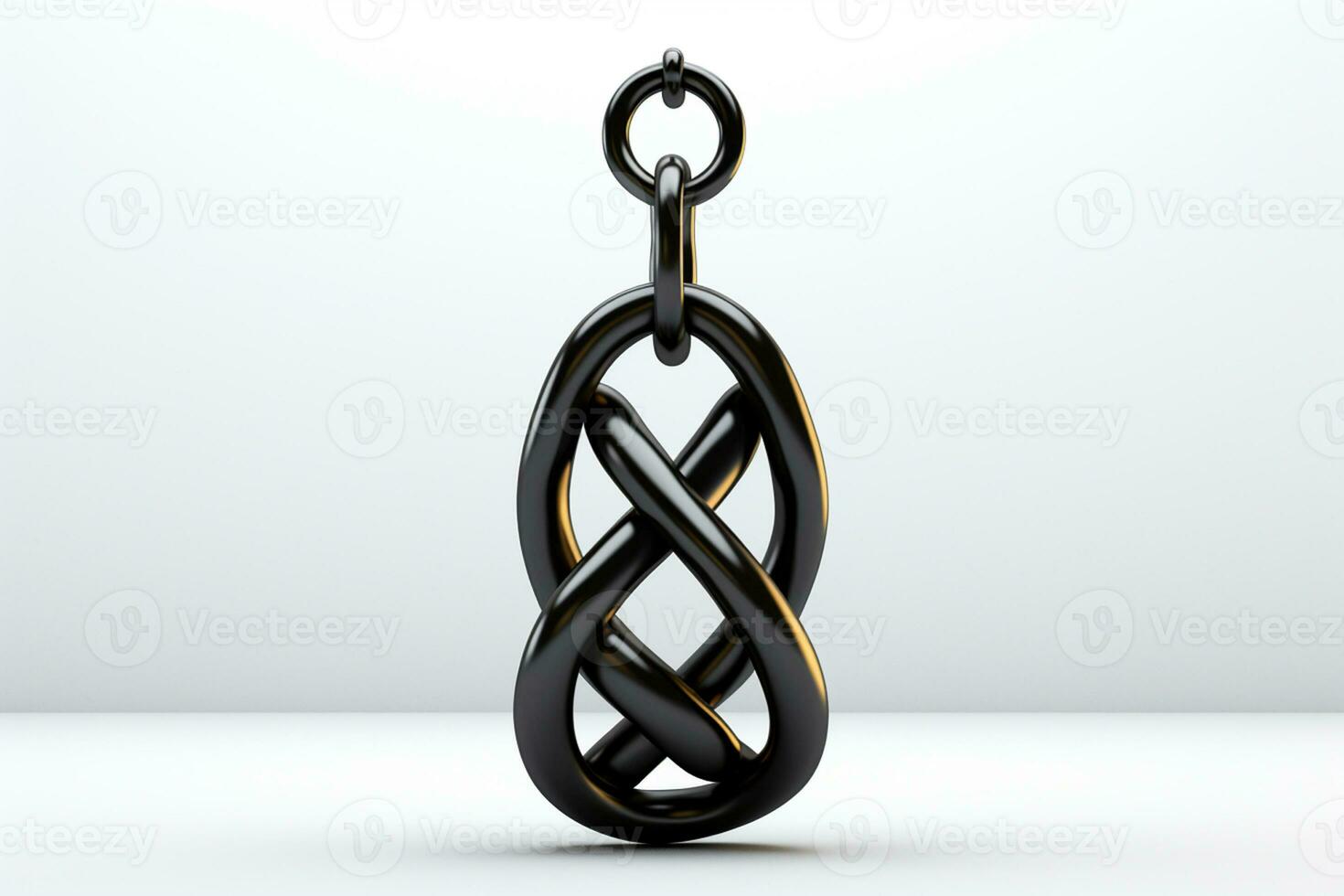 3d rendering of a key chain in the form of an infinity symbol Ai generative photo