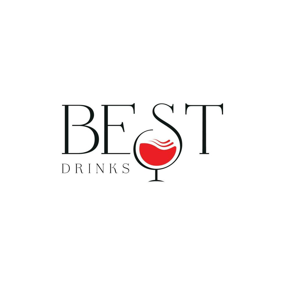 Best Drinks logo design typography for food and drinks services vector